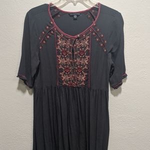 American Eagle Midi Dress Embroidered Sz M